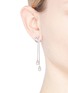 Figure View - Click To Enlarge - CZ BY KENNETH JAY LANE - Cubic zirconia moon stud glass pearl drop earrings