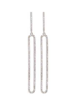 Main View - Click To Enlarge - CZ BY KENNETH JAY LANE - Cubic zirconia long oval drop earrings