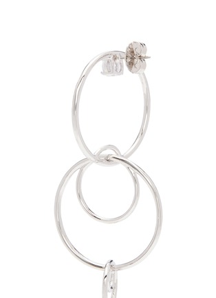 Detail View - Click To Enlarge - CZ BY KENNETH JAY LANE - Cubic zirconia tiered interlocking hoop earrings