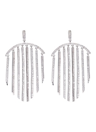 Main View - Click To Enlarge - CZ BY KENNETH JAY LANE - Cubic zirconia row drop earrings