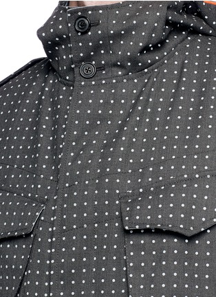 Detail View - Click To Enlarge - WOOSTER + LARDINI - Reflective dot print reversible jacket