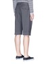 Back View - Click To Enlarge - WOOSTER + LARDINI - Double pleated wool hopsack shorts