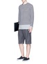 Figure View - Click To Enlarge - WOOSTER + LARDINI - Double pleated wool hopsack shorts
