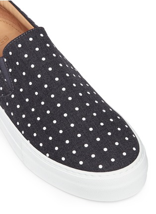 Detail View - Click To Enlarge - WOOSTER + LARDINI - x Greats reflective dot print canvas skate slip-ons