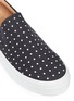 Detail View - Click To Enlarge - WOOSTER + LARDINI - x Greats reflective dot print canvas skate slip-ons