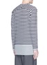 Back View - Click To Enlarge - WOOSTER + LARDINI - Contrast underlay stripe long sleeve T-shirt
