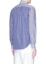 Back View - Click To Enlarge - WOOSTER + LARDINI - Stripe patchwork poplin shirt