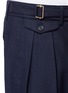 Detail View - Click To Enlarge - WOOSTER + LARDINI - Double pleated wool hopsack cropped pants