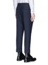 Back View - Click To Enlarge - WOOSTER + LARDINI - Double pleated wool hopsack cropped pants