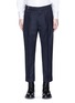 Main View - Click To Enlarge - WOOSTER + LARDINI - Double pleated wool hopsack cropped pants