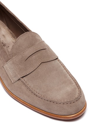 Detail View - Click To Enlarge - ANTONIO MAURIZI - Suede penny loafers