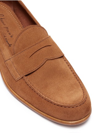 Detail View - Click To Enlarge - ANTONIO MAURIZI - Suede penny loafers