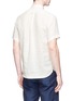 Back View - Click To Enlarge - BARENA - 'Pioppa Telino' linen hopsack polo shirt