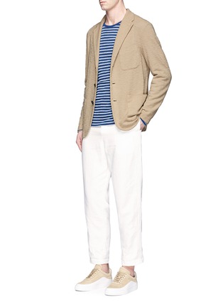 Figure View - Click To Enlarge - BARENA - 'Torceo Taco' textured cotton jersey soft blazer