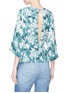 Back View - Click To Enlarge - TOPSHOP - Tie front fern print crepe top