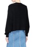 Back View - Click To Enlarge - TOPSHOP - Button side boat neck rib knit sweater