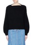 Main View - Click To Enlarge - TOPSHOP - Button side boat neck rib knit sweater