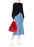 Figure View - Click To Enlarge - TOPSHOP - Button side boat neck rib knit sweater