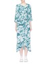 Main View - Click To Enlarge - TOPSHOP - Tie front fern print crepe dress