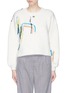 Main View - Click To Enlarge - TOPSHOP - Fringe stripe embroidered sweater
