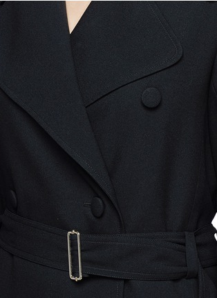 Detail View - Click To Enlarge - LANVIN - Belted crepe double-breasted coat