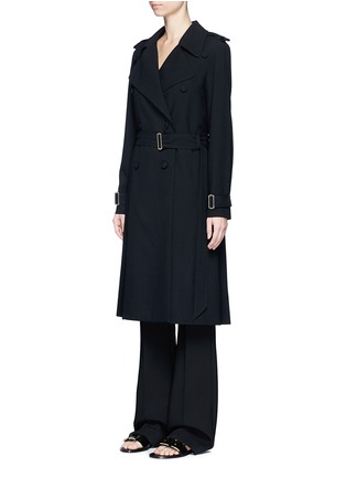 Front View - Click To Enlarge - LANVIN - Belted crepe double-breasted coat