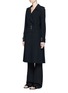 Front View - Click To Enlarge - LANVIN - Belted crepe double-breasted coat