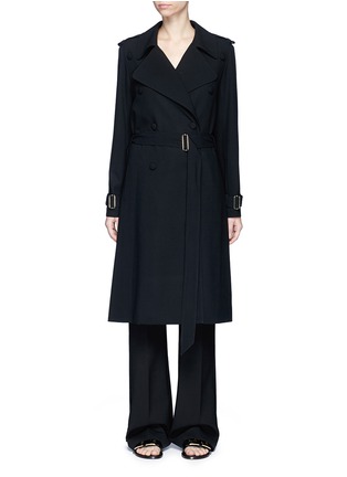 Main View - Click To Enlarge - LANVIN - Belted crepe double-breasted coat