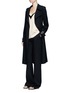 Figure View - Click To Enlarge - LANVIN - Belted crepe double-breasted coat