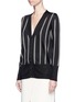 Front View - Click To Enlarge - LANVIN - Stripe cardigan