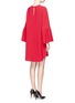 Back View - Click To Enlarge - VALENTINO GARAVANI - Ruffle sleeve Crepe Couture dress