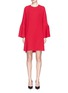 Main View - Click To Enlarge - VALENTINO GARAVANI - Ruffle sleeve Crepe Couture dress