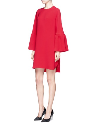 Figure View - Click To Enlarge - VALENTINO GARAVANI - Ruffle sleeve Crepe Couture dress