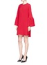 Figure View - Click To Enlarge - VALENTINO GARAVANI - Ruffle sleeve Crepe Couture dress