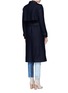 Back View - Click To Enlarge - MO&CO. EDITION 10 - Raw edge felt trench coat