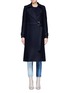 Main View - Click To Enlarge - MO&CO. EDITION 10 - Raw edge felt trench coat