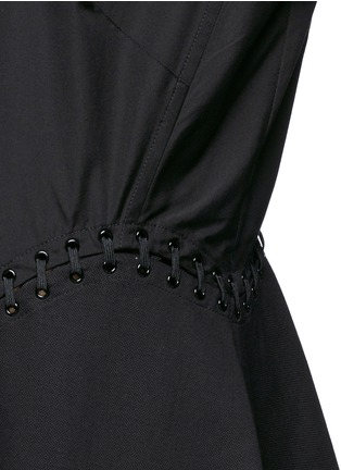 Detail View - Click To Enlarge - ALEXANDER WANG - Lace-up shirt dress