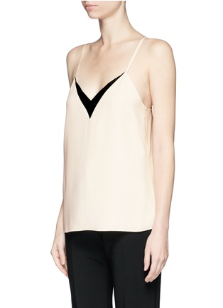 Front View - Click To Enlarge - LANVIN - Satin trim crepe camisole top