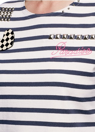 Detail View - Click To Enlarge - MARC JACOBS - Embellished Breton stripe top