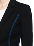 Detail View - Click To Enlarge - EMILIO PUCCI - Contrast topstitch stretch suiting jacket
