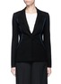 Main View - Click To Enlarge - EMILIO PUCCI - Contrast topstitch stretch suiting jacket