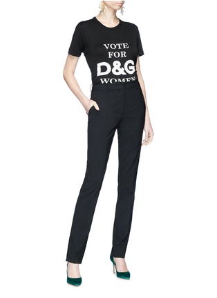 Figure View - Click To Enlarge - - - 'Vote for D&G Women' slogan print T-shirt