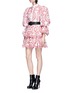 Figure View - Click To Enlarge - ALEXANDER MCQUEEN - Floral broderie anglaise puff sleeve tiered dress