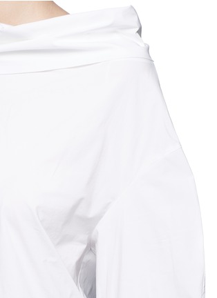 Detail View - Click To Enlarge - EMILIO PUCCI - Convertible oversized off-shoulder cotton shirt