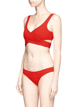 Figure View - Click To Enlarge - LISA MARIE FERNANDEZ - 'Marie-Louise' crepe wraparound bikini set