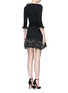 Back View - Click To Enlarge - ALEXANDER MCQUEEN - Netted silk ruffle knit dress