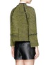 Back View - Click To Enlarge - PROENZA SCHOULER - 'Lady' fringed contrast tweed jacket