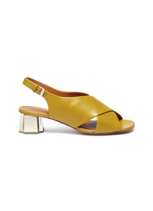 Main View - Click To Enlarge - CLERGERIE - 'Laora' cross strap leather slingback sandals