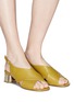Figure View - Click To Enlarge - CLERGERIE - 'Laora' cross strap leather slingback sandals