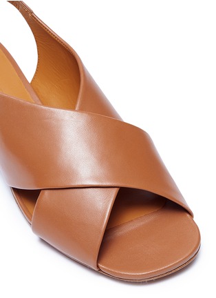 Detail View - Click To Enlarge - CLERGERIE - 'Laora' cross strap leather slingback sandals